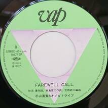 杉山清貴&オメガトライブ : ふたりの夏物語 / FAREWELL CALL 国内盤 中古 アナログ EPシングル レコード盤 1985年 10177-07 M2-KDO-1106_画像6