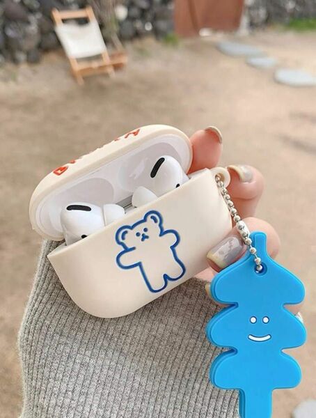 AirPodsケース シリコンケース Apple イヤホン AirPods くまさん