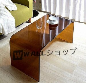 高品質◆ローテーブル アクリル 透明 コーヒーテーブル センター テーブル 幅55cm