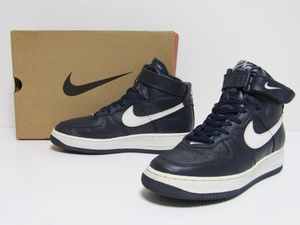 96年製 1996 VTG NIKE AIR FORCE 1 HIGH SC LEATHER MIDNIGHT NAVY 630034-411 US8.5 ナイキ エアフォース ワン ハイ レザー ビンテージ