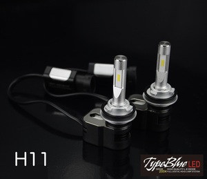 トヨタランドクルーザー200 URJ202後期用 H11スマートLEDキット 2灯1セットTypeBlue 30W 4300K ハロゲン色