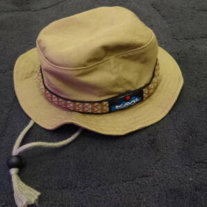 状態良好 ☆オシャレ☆子供用 KAVU ハット☆KIDS カブー HAT☆Ａ＆Ｆ キャンバス５３cmキャンプ アウトドア ひも付き 男の子 幼稚園 保育園