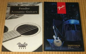 1992 & 2002 Fender Acoustic Guitars Catalog * крыло акустическая гитара каталог / крыло * Japan 