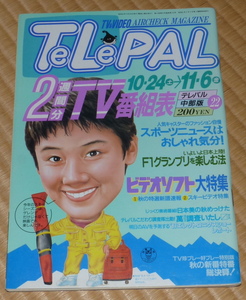 TeLePAL 表紙 原田知世　テレパル 1987 22　小林繁　マイケル・ジャクソン　鈴鹿サーキット　