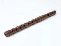 和楽器 横笛 8穴 全長約35.4cm 籐巻 竹笛 木管 雅楽 能管 伝統芸能 検 龍笛_画像1