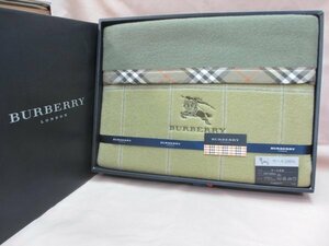  Burberry BURBERRY wool 100% original wool blanket 140×200 made in Japan west river industry unused goods 