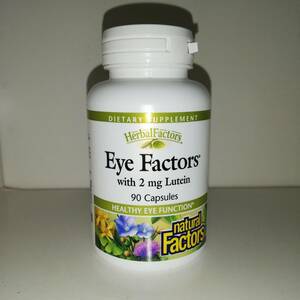 ルテイン 2mg Eye Factors ビルベリー ニンジン ルチン マリーゴールド 90粒 Natural Factors【新品・送料込】