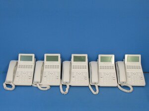 Ω XL2 13393# 保証有 キレイめ NTT【 A1-(18)STEL-(2)(W) 】(5台セット) 東20年製 NTT αA1 18ボタンスター標準電話機 領収書発行可能