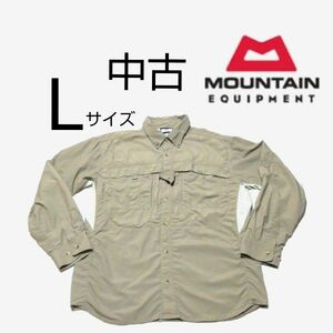 中古　MOUNTAIN　EQUIPMENT　メンズ　ベンチレーション ナイロン シャツ　サイズL　長袖　マウンテンイクイップメント