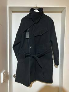 BLACK SIGN HEAVY MELTON AKRON COAT / BLACK / 42