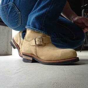  new goods free shipping! super popular * super-discount! original leather suede Short engineer boots 285cm king-size 