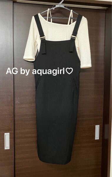 AG by aquagirl　サキソニージャンパースカート スリット入り