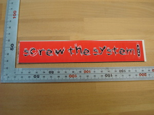 新品 FCS（エフシーエス）ステッカーscrew the system（紙製）レッド