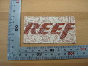 新品 REEF (リーフ)ステッカー（ロゴ＆柄）ブラウン（紙製）（小）