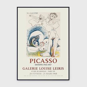 パブロ・ピカソ Picasso ミッドセンチュリー レトロ ビンテージアートポスター 海外ポスター ヴィンテージ インテリア 抽象 展示会ポスター