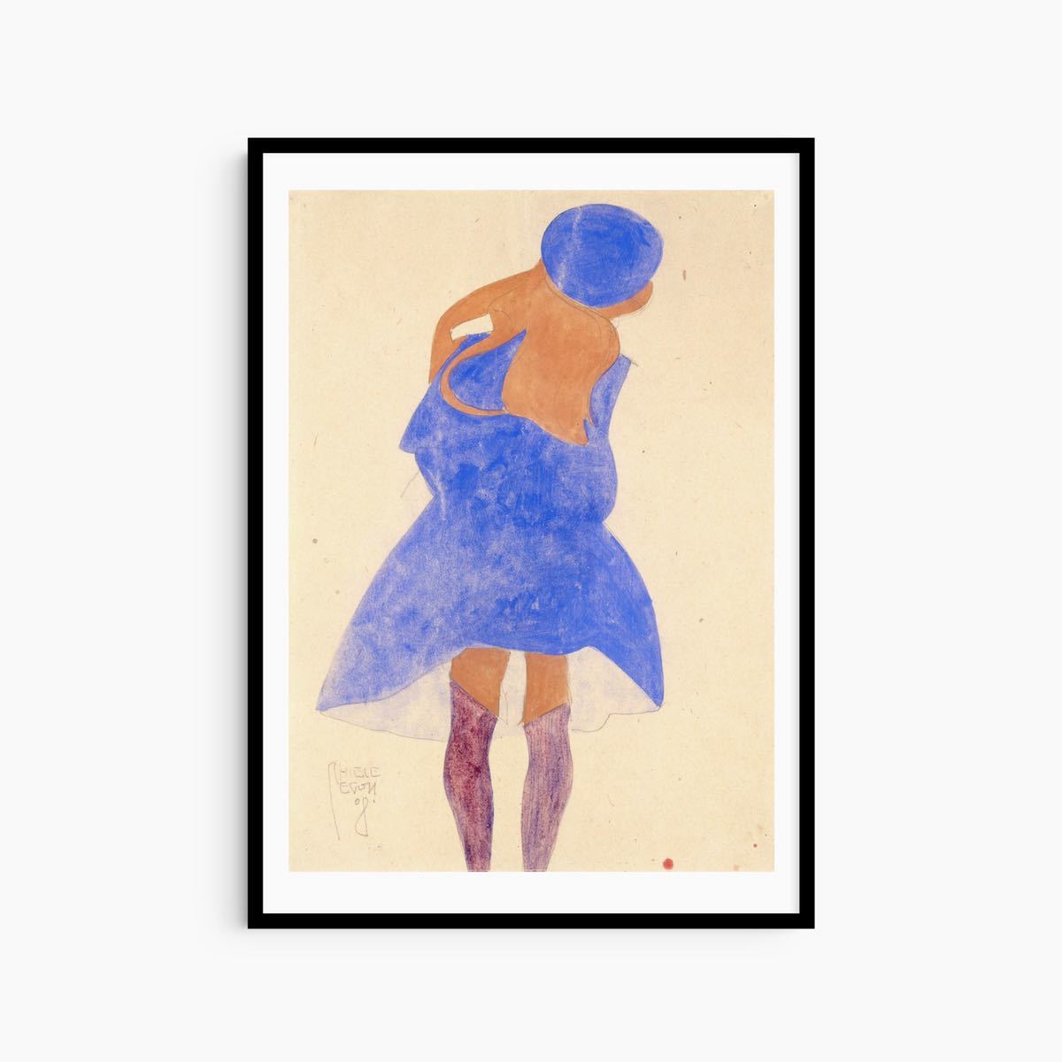 埃贡·席勒 表现主义 抽象绘画 美术绘画 海报 复古艺术 现代艺术 当代艺术 肖像, 印刷品, 海报, 其他的
