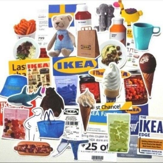 IKEA ステッカー40枚セット★新品未使用品 防水シール グッズ ステッカーボム 北欧 インテリア 雑貨 イケア