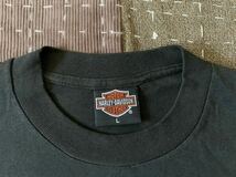 90s L harley davidson 3D EMBLEM vintage Tシャツ ハーレー ビンテージ アメリカンフラッグ 1990 バイク_画像6