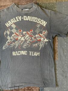 80s 90s harley davidson контрольно-измерительный прибор флаг vintage футболка USA производства America производства разделение nz Harley Davidson Vintage рейсинг 