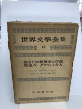 世界文學全集15 ジョイス 若き日の藝術家の肖像 ウルフ 燈臺へ ダロウェイ夫人 河出書房 中橋一夫_画像1