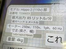 【新品・未使用】Clarke クラーク HIPPO2 水中ポンプ 最大出力85リットル/分 110V 250w 60Hz 最大ヘッド6m_画像8