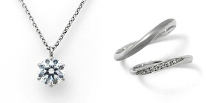 ダイヤモンド ネックレス 婚約 結婚指輪 3セット 安い プラチナ 0.3カラット 鑑定書付 0.304ct Fカラー VVS2クラス 3EXカット H&C CGL