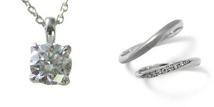 ダイヤモンド ネックレス 婚約 結婚指輪 3セット 安い プラチナ 0.2カラット 鑑定書付 0.214ct Fカラー VVS2クラス 3EXカット H&C CGL