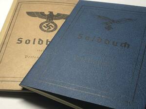 (国内発送)2冊セット 陸軍 空軍 旧 ドイツ国防軍 　身分証明書 Soldbuch ゾルトブーフ　レプリカ　ナチスドイツ　手帳　ドイツ軍