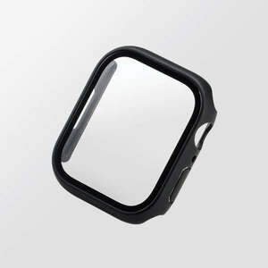 Apple Watch 8/7 45mm用フルカバーケース プレミアムガラス/高透明タイプ 液晶部及び側面部を保護し傷や汚れから守る: AW-21AFCGBK