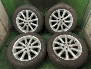 クラウン　ブリヂストン　REGNO　GR-XⅡ　215/55R17　純正アルミホイール付き　4本　7J　ET45/5H　114.3　極上サマータイヤ