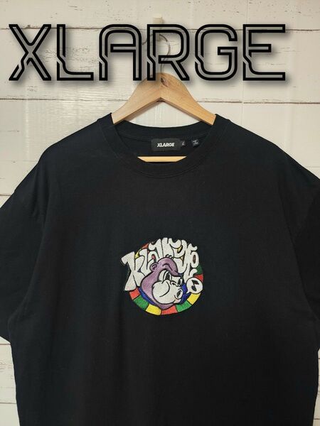 《希少》XLARGE エクストララージ Tシャツ ホイッスル 口笛 刺繍ロゴ