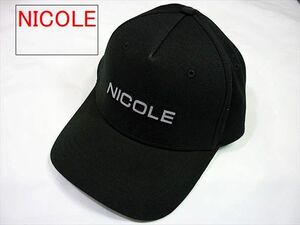 NICOLEニコル★ロゴワンポイントキャップblk