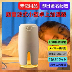 【残り1点・未使用品】 卓上加湿器 USB 小型 超音波式 除菌 空気浄化