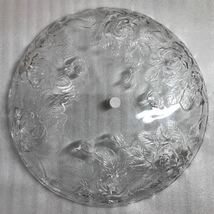 SOGA 昭和レトロ クリスタルガラス 皿 大皿 花柄 バラ柄 直径約36㎝ 美品 中古品_画像3