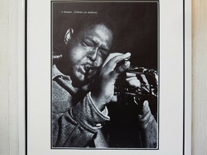 ファッツ・ナバロ/ジャズ イノベーター/アートピク/Fats Navarro/Jazz Trumpet Art/レトロ ビンテージ/お店のディスプレイ/壁飾り/額付き