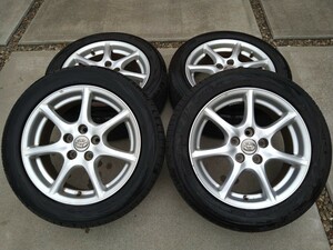 50エスティマ取り外し　純正アルミホイールタイヤセット　215/55R17　YOKOHAMA　BluEarth　2021年製　5穴　4本　送料無料