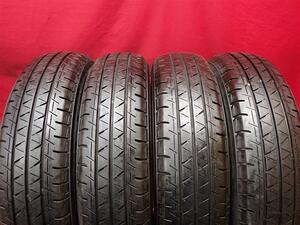 中古タイヤ 155/80R14 88/86N 4本セット ヨコハマ ブルーアース バン RY55 YOKOHAMA BLUEARTH RY55 8分山★n14 サクシード プロボックス