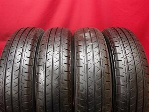 中古タイヤ 155/80R14 88/86N 4本セット ヨコハマ ブルーアース バン RY55 7.5分山★n14 プロボックス