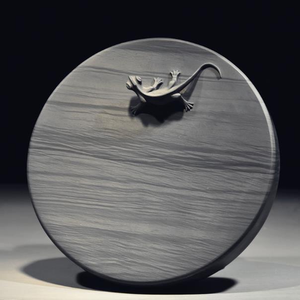 중국 고급 벼루 도마뱀붙이 벼루 (지름 17.5cm x 두께 4.0cm) 고광산 천연 벼루 명품 서예화 사보 벼루 SY276, 삽화, 책, 다른 사람