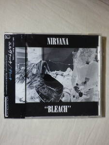 『Nirvana/Bleach(1989)』(1992年発売,MVCG-93,1st,廃盤,国内盤帯付,日本語解説付,About A Girl,Love Buzz,Blew,グランジ)