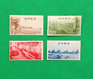 吉野熊野国立公園/1949年/4種完品/美品/糊艶良好/カタログ価格6,600円/お買得/No.217