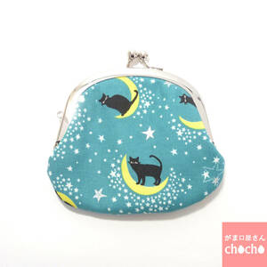  bulrush . change purse . three day month . black cat Chan cat blue * blue coin case hand made G746