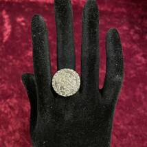 1897 SILVER シルバー 英国イギリス 英雄騎士 コイン型 リング 指輪 聖ゲオルギオス_画像5