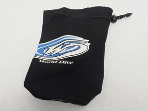 USED WorldDive ワールドダイブ ネオプレーン製小物ポーチ 巾着袋 サイズ:W18×H23×D13cm 衝撃保護に ランク:AA ダイビング用品[KK-53622]