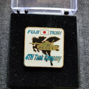 ピンバッジ FUJI TKSU 4th tank company 未使用 自衛隊