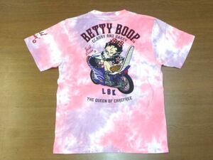 LOW BLOW KNUCKLE ベティ ブープ コラボ Tシャツ[Lサイズ/ロー ブロー ナックル BETTY BOOP 523869 ヤンキー ロケット/新品 刺繍 半袖T