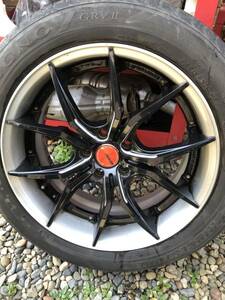 RAYS 225/55R 19 99V 　 レイズ　グラムライツ　57FXX-PRO アルミホイール・夏用タイヤ　４本セット　中古