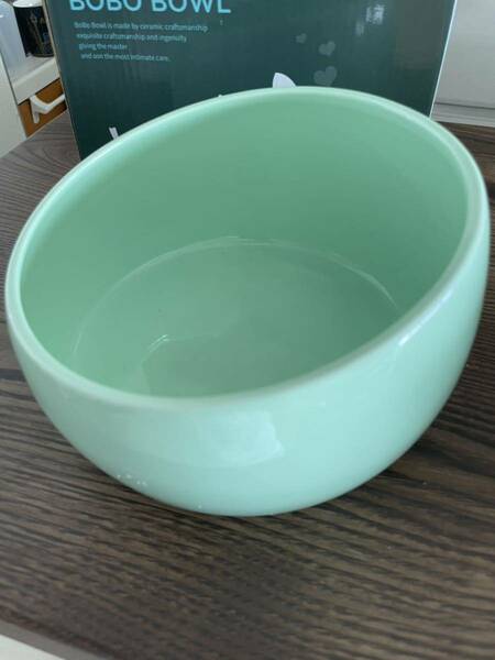 ボボボウル BOBO BOWL フードボウル セラミック ネコ イヌ エサ入れ 皿 食器 安全 陶器 餌入れ 餌 餌皿 グリーン 緑 グリーン