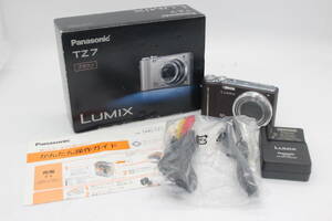 【返品保証】パナソニック Panasonic Lumix DMC-TZ7 ブラウン 12x バッテリー チャージャー 元箱付き コンパクトデジタルカメラ C5364