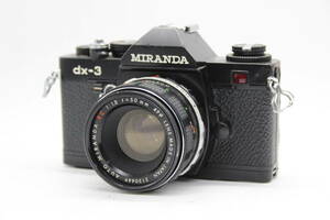 【返品保証】 ミランダ Miranda dx-3 ブラックボディ Auto EC 50mm F1.8 ボディレンズセット C6309